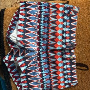 J. Crew Geometric Patterned Shorts blue Orange White new w/o tags women size 00